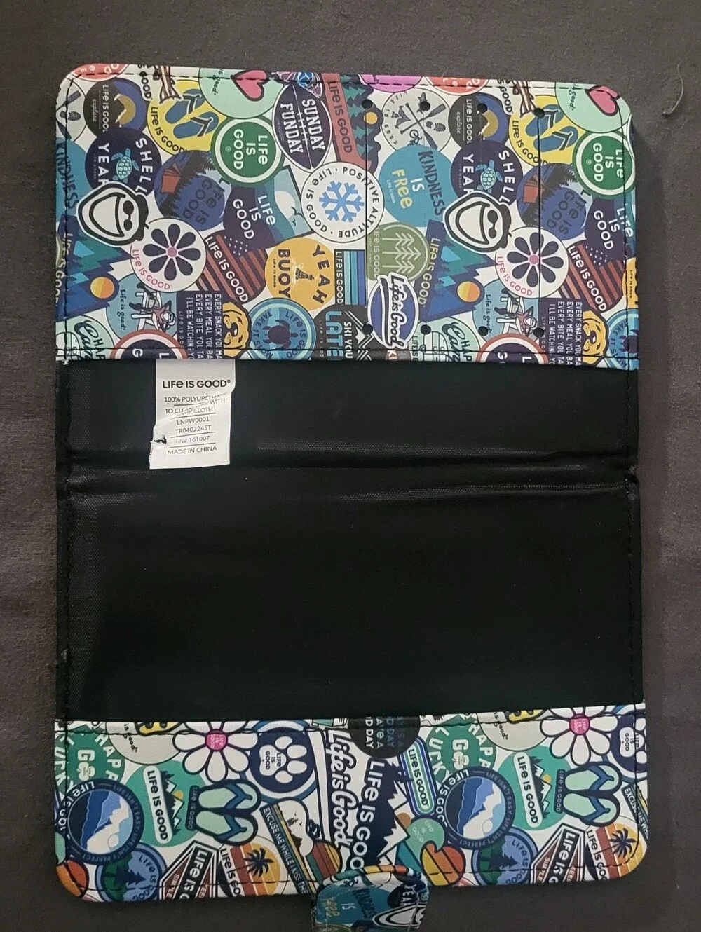 Life Is Good Multicolor Travel Passport Holder